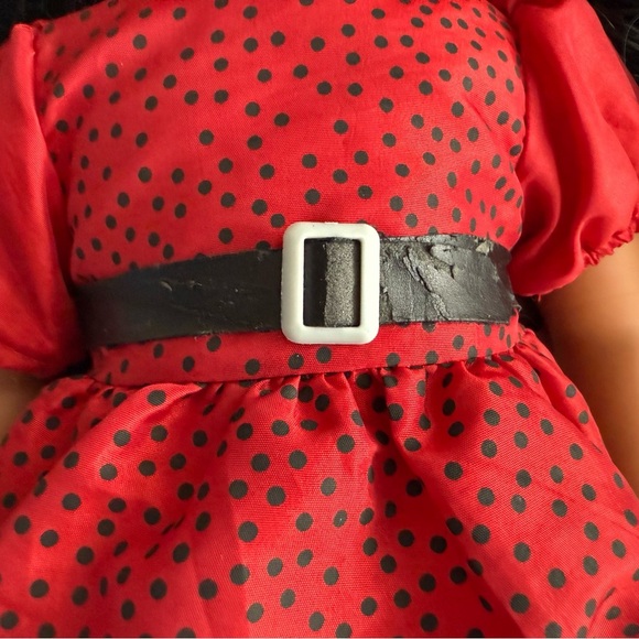 18” Possible Newberry Collection - Red Polka Dot Dress Doll with Black Hair - Picture 3 of 12